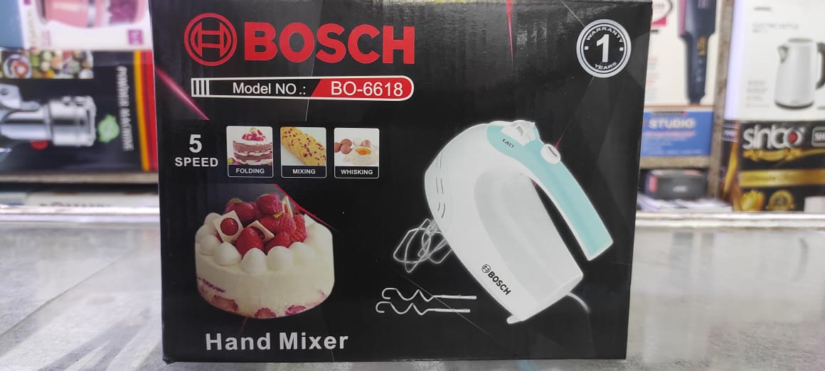 Bosch Electric 5 Speed Hand Mixer / Egg Beater BO-6618 - 450W