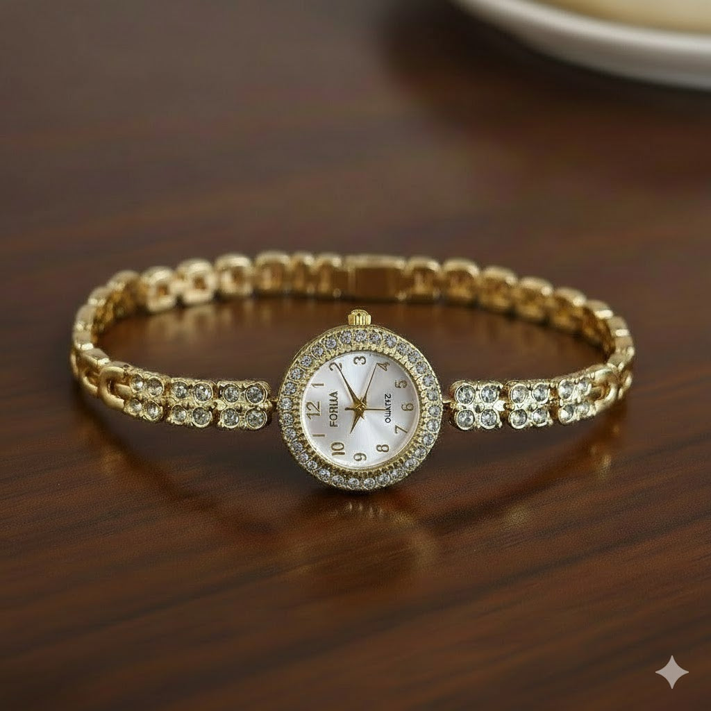 Rhinestone studded Casual Watch