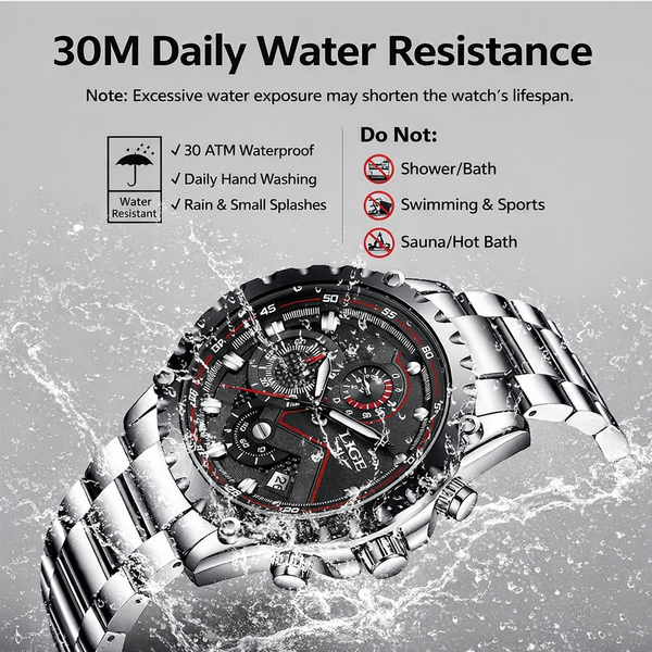FNGEEN - 1853 Analog Time Stainless Steel Chain Watch For Men