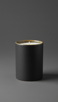 Porcelain candle in matte charcoal vessel
