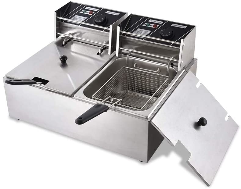 Stainless Steel Electric Countertop Fat Deep Fryer 12L
