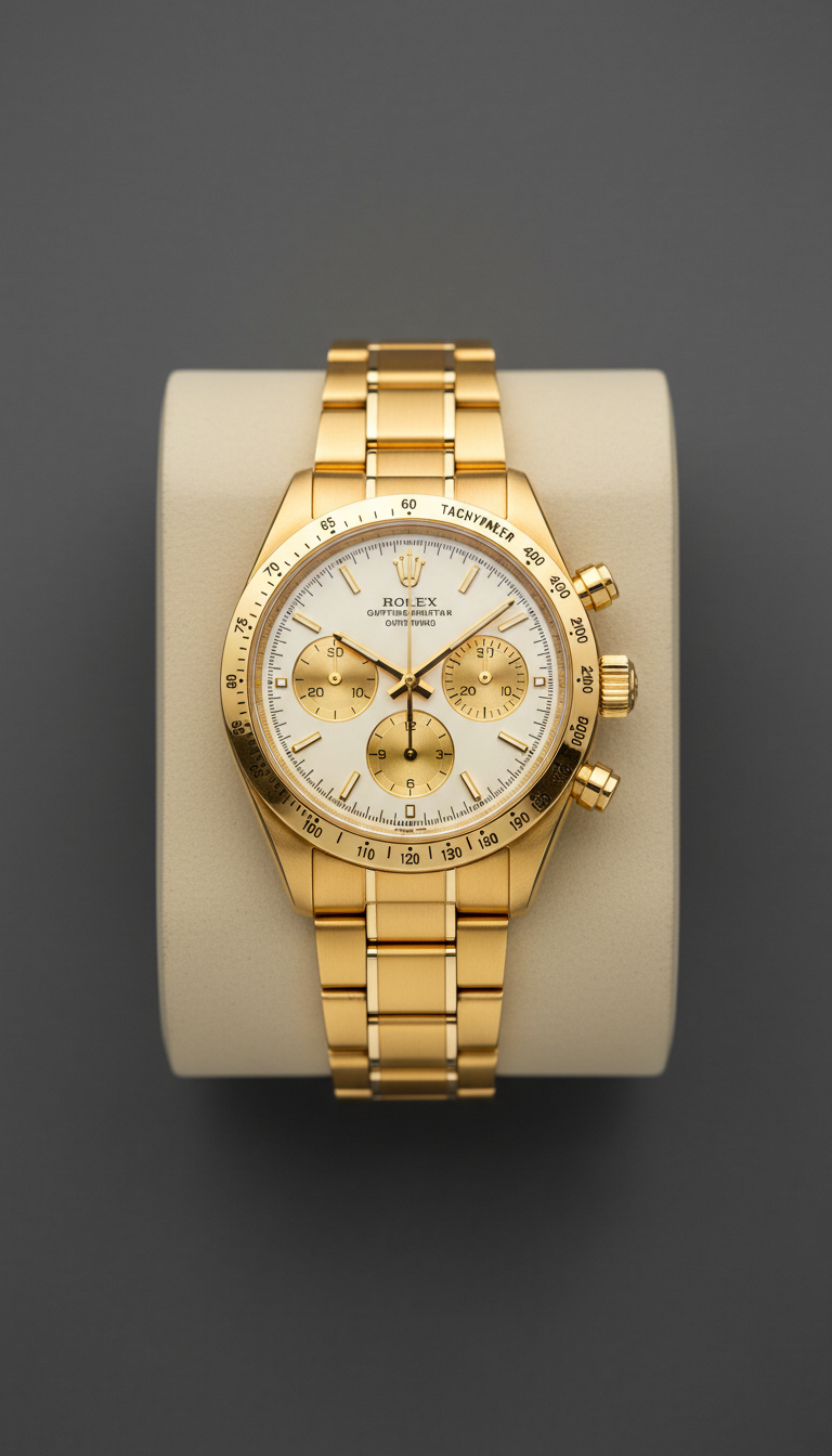 Men's 18k Gold Chronograph Watch