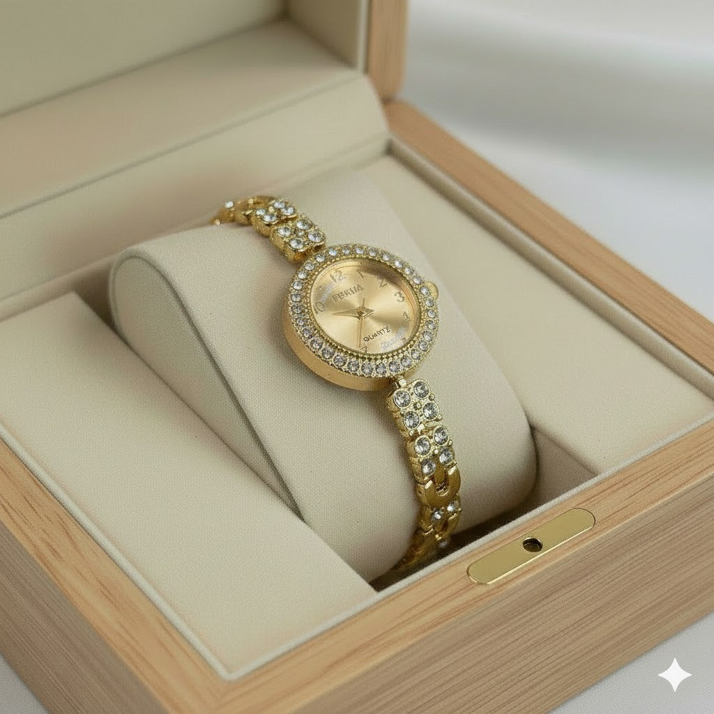 Rhinestone studded Casual Watch