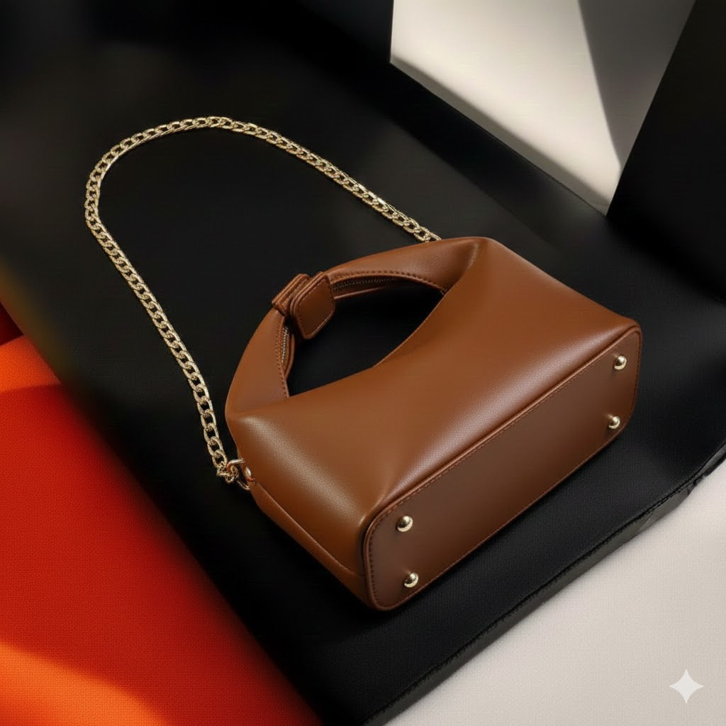 Premium PU Baguette Leather Bag