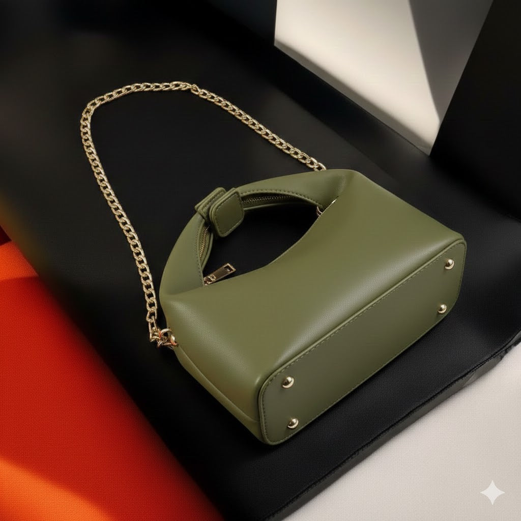 Premium PU Baguette Leather Bag
