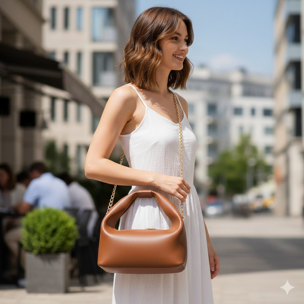 Premium PU Baguette Leather Bag