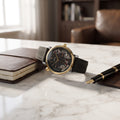 Luxury Men's Skeleton Watch – Premium Gold Case | Black Silicone Strap | Automatic Mechanical Style | Business & Casual Wristwatch