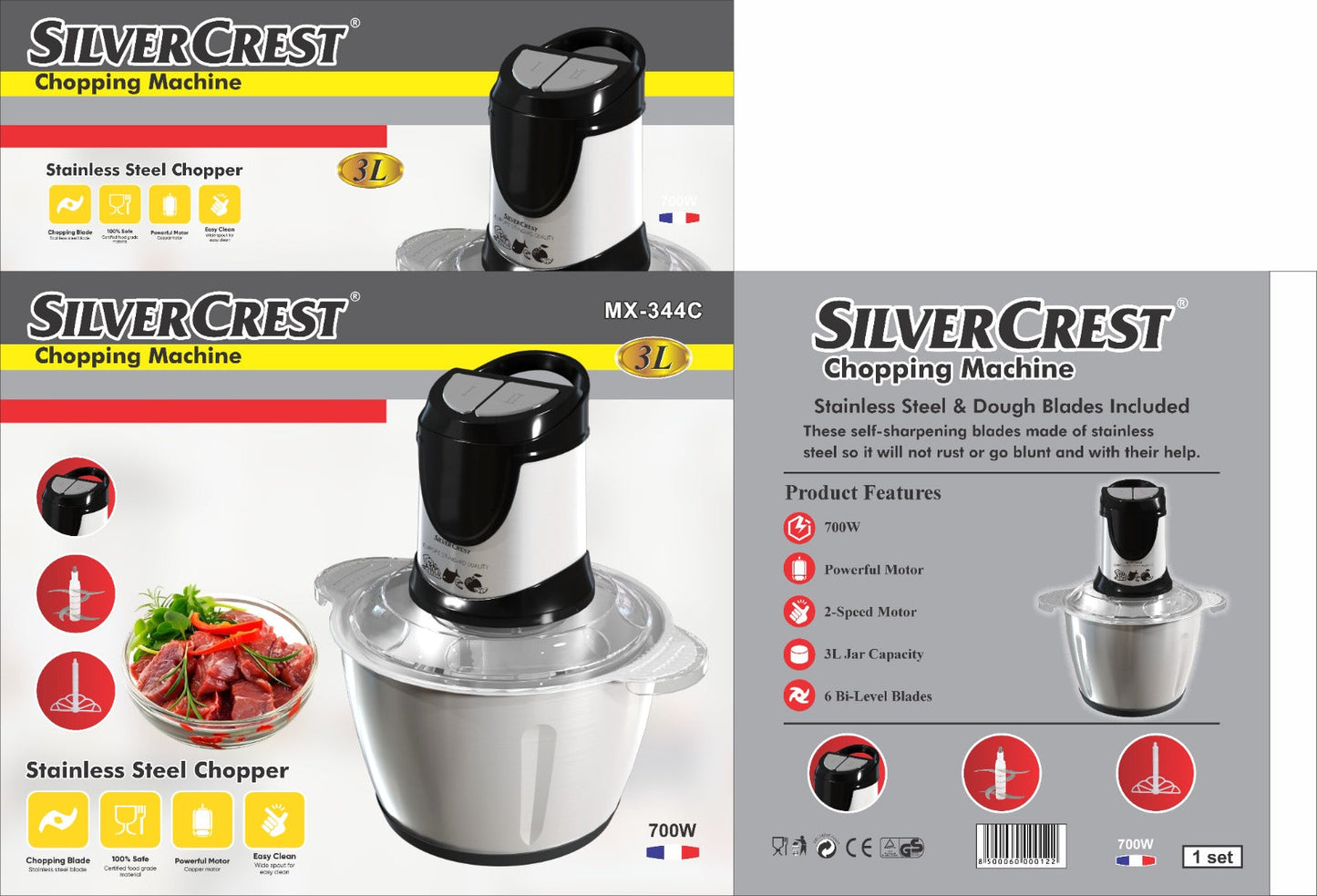 ZHENMI 6 In 1  Multifunctional High Speed Food Grinder Mixers - 300W