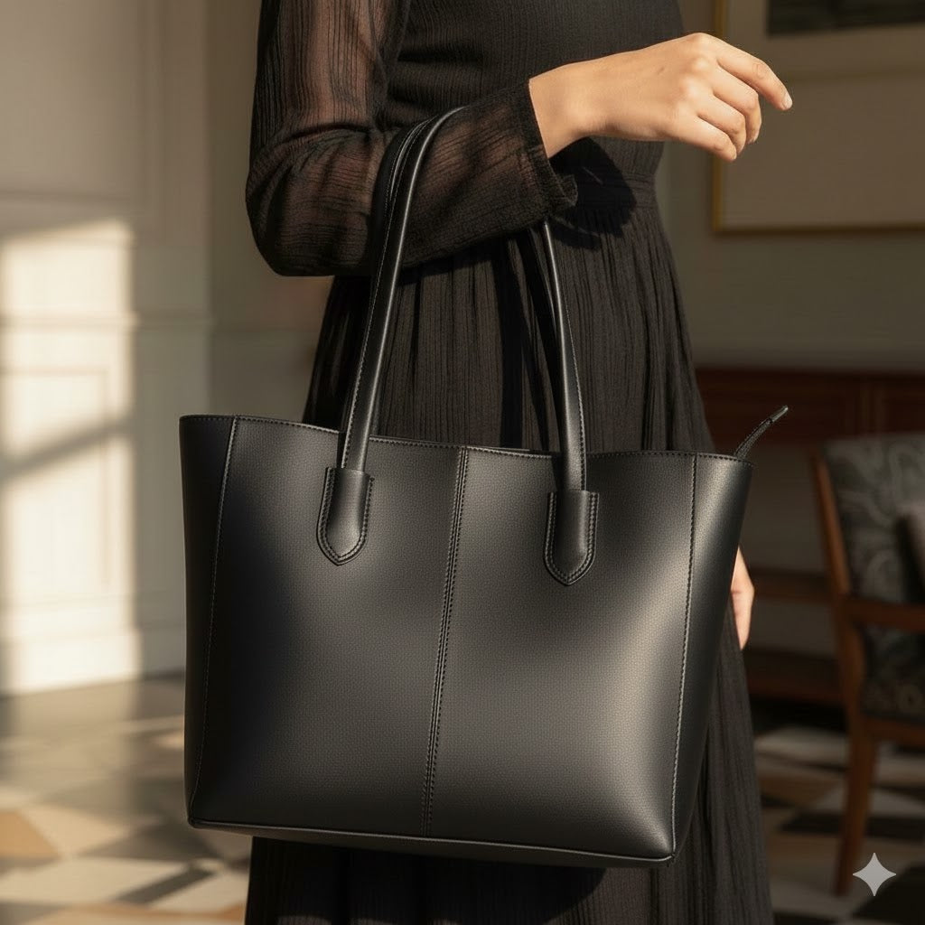 Faux Leather Tote Bag