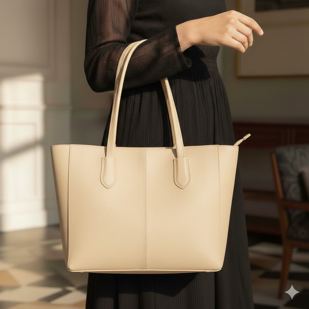 Faux Leather Tote Bag