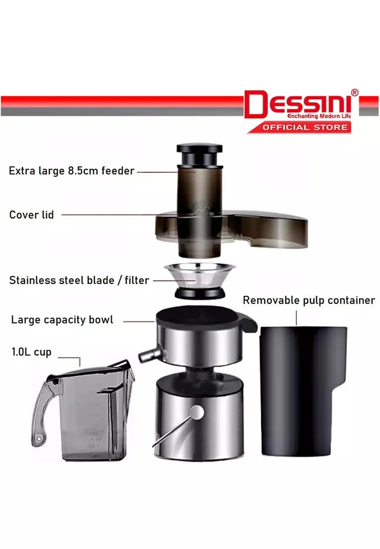Dessini DS-1188 Italy 4 IN 1 Lcd Display Blender, Grinder, Chopper, Mixer Miller, Juicer Extractor & Smoothie Ice Crusher - 1800W