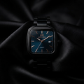 Luxury Matte Black Square Men's Watch | Premium Stainless Steel Quartz Wrist Watch | Elegant Business & Casual Analog Watch