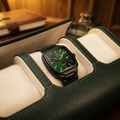 Luxury Green Dial Quartz Watch – Premium Stainless Steel Men's Watch