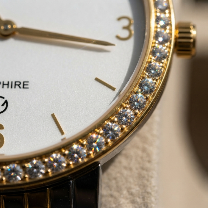 Luxury Women's Citizen Sapphire Crystal Watch – Gold & Silver Elegant Dress Watch
