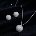 Silver Crystal Ball Jewellery Set | Sparkling Necklace & Earrings | Elegant Women’s Fashion Jewellery