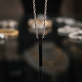 Men’s Black Bar Pendant Necklace – Minimalist Stainless Steel Chain – Modern Fashion Jewelry