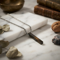 Minimalist Black Bar Pendant Necklace for Men – Stainless Steel Chain | Modern Luxury Jewelry