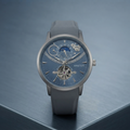 Luxury Master Men’s Watch – Blue Skeleton Automatic Style Wristwatch – Premium Leather Strap – Elegant Fashion Timepiece