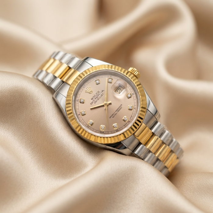 Rolex Datejust Two-Tone Gold & Silver Watch | Luxury Diamond Dial | Premium Men's Wristwatch