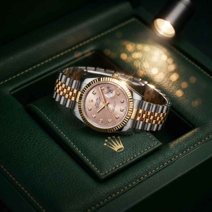 Rolex Datejust Two-Tone Gold & Silver Watch | Luxury Diamond Dial | Premium Men's Wristwatch