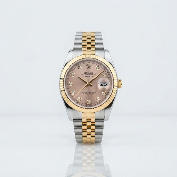 Rolex Datejust Two-Tone Gold & Silver Watch | Luxury Diamond Dial | Premium Men's Wristwatch