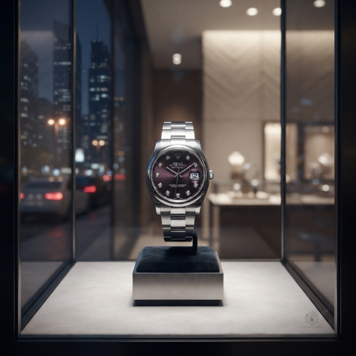 Luxury Stainless Steel Diamond Dial Men's Watch – Premium Waterproof Analog Wristwatch | Elegant Business & Formal Timepiece