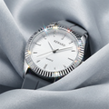 Reward Luxury Quartz Watch for Men – Silver Dial Analog Wristwatch with Premium Silicone Strap | Elegant Casual & Business Watch