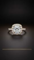Women's Diamond Halo Cocktail Ring
