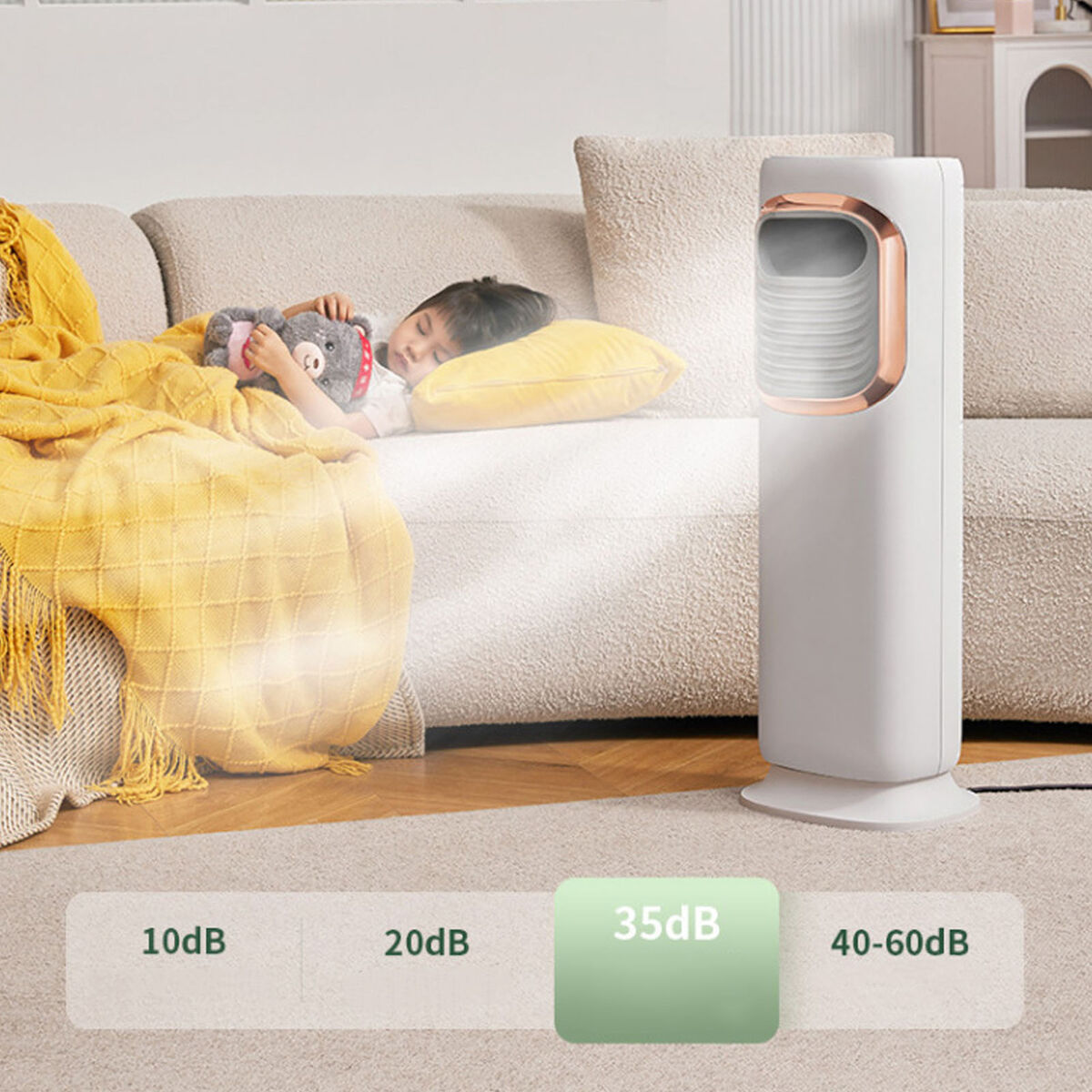 Unbranded Home Portable Smart 5G Air Heating & Cooling Tower Fan - 2000W