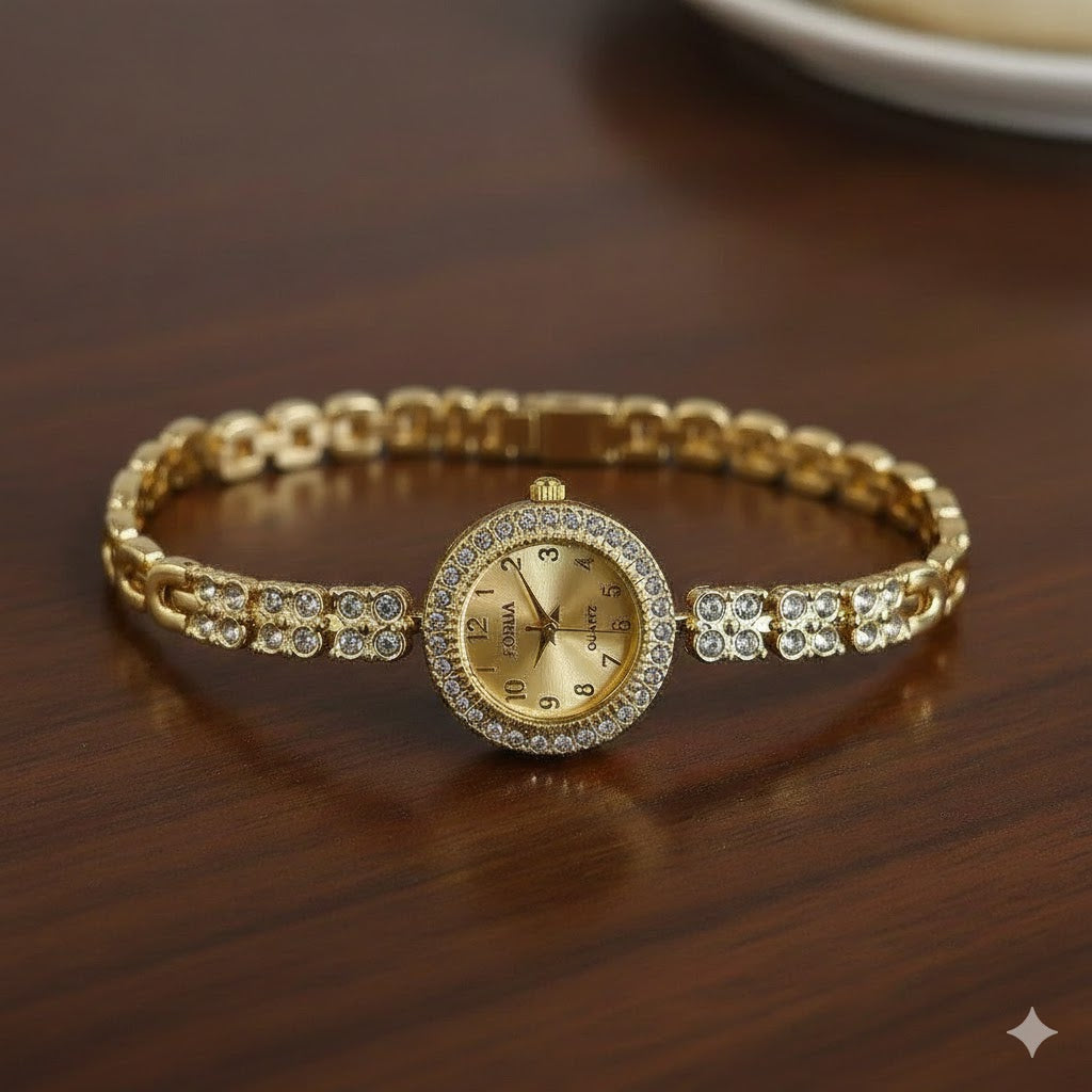 Rhinestone studded Casual Watch