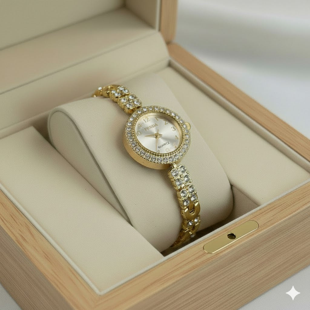 Rhinestone studded Casual Watch